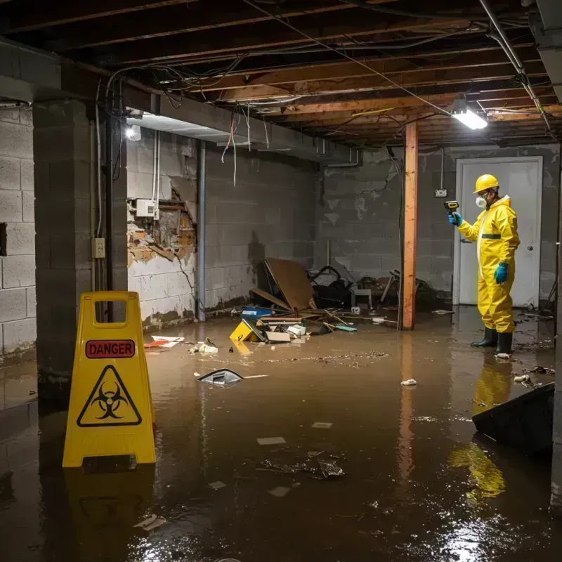 Flooded Basement Electrical Hazard in Adair County, MO Property