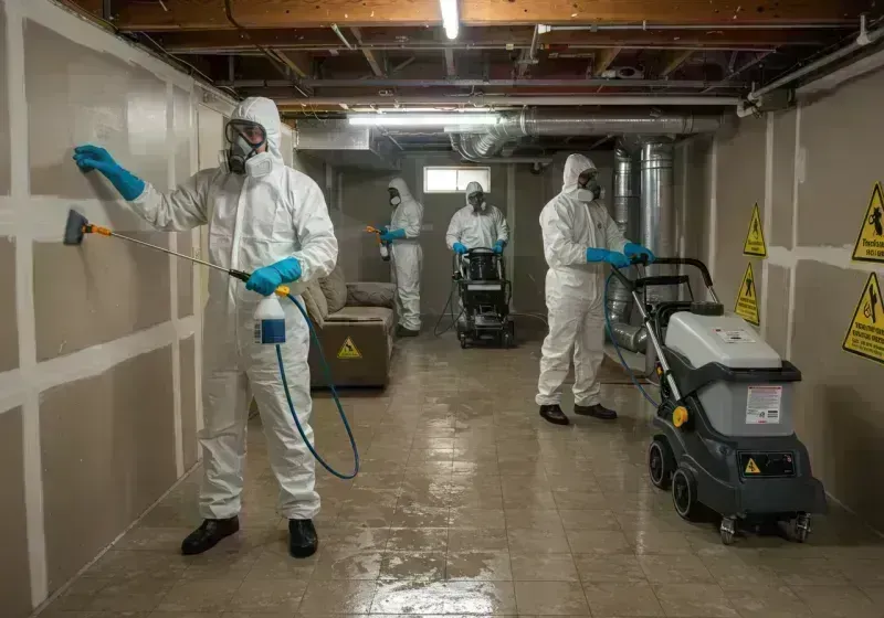 Basement Moisture Removal and Structural Drying process in Adair County, MO